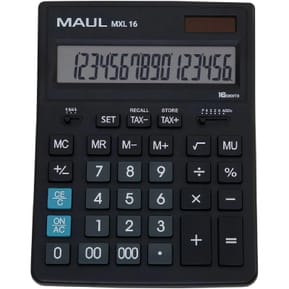 Calculatrice MAUL Calculatrice de bureau MXL 16, 16 chiffres, noir