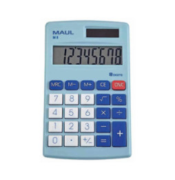Calculatrice MAUL Calculatrice de poche M 8, 8 chiffres, bleu clair