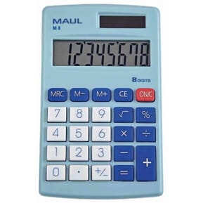 Calculatrice MAUL Calculatrice de poche M 8, 8 chiffres, bleu clair