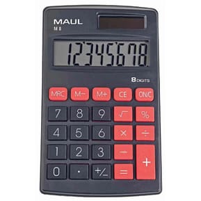 Calculatrice MAUL Calculatrice de poche M 8, 8 chiffres, noir