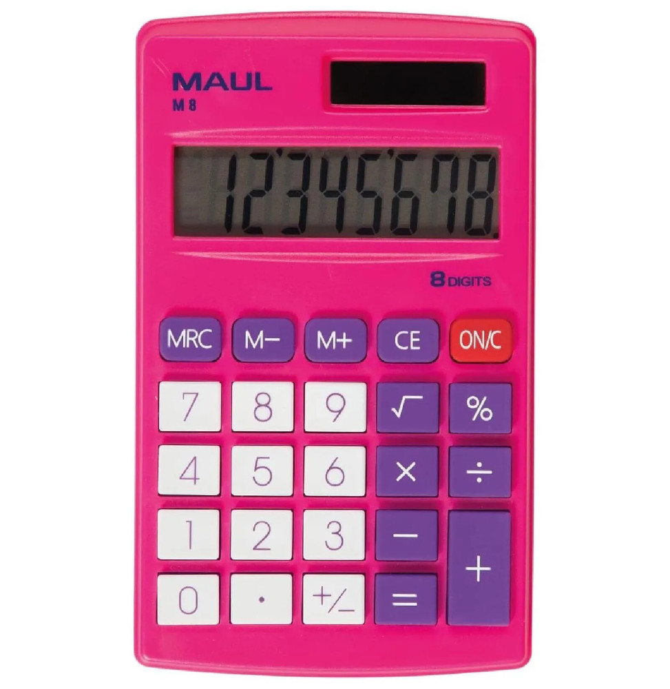 Calculatrice MAUL Calculatrice de poche M 8, 8 chiffres, rose