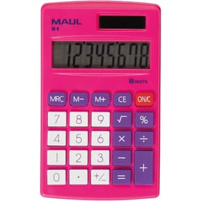 Calculatrice MAUL Calculatrice de poche M 8, 8 chiffres, rose