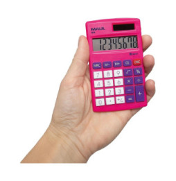 Calculatrice MAUL Calculatrice de poche M 8, 8 chiffres, rose