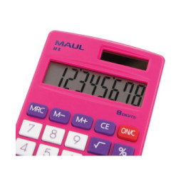 Calculatrice MAUL Calculatrice de poche M 8, 8 chiffres, rose