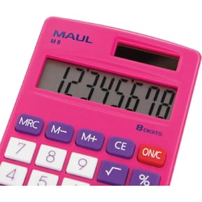 Calculatrice MAUL Calculatrice de poche M 8, 8 chiffres, rose — image 3