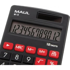 Calculatrice MAUL Calculatrice Poche M12 Pile et Solaire 12 chiffres 69x115mm Noir — image 2