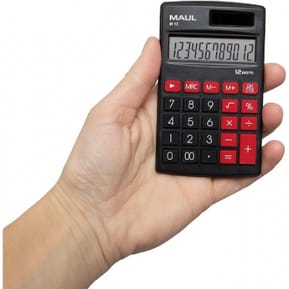Calculatrice MAUL Calculatrice Poche M12 Pile et Solaire 12 chiffres 69x115mm Noir — image 3