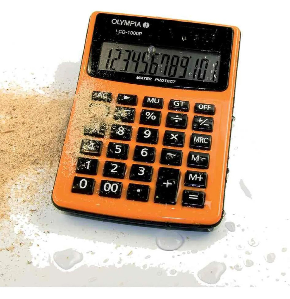 Calculatrice OLYMPIA Calculatrice de bureau LCD 1000P, solaire/pile