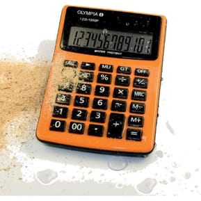 Calculatrice OLYMPIA Calculatrice de bureau LCD 1000P, solaire/pile