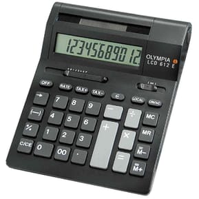 Calculatrice OLYMPIA Calculatrice de bureau LCD-612 SD