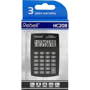 Calculatrice REBELL Calculatrice de poche HC 208, noir — image 2