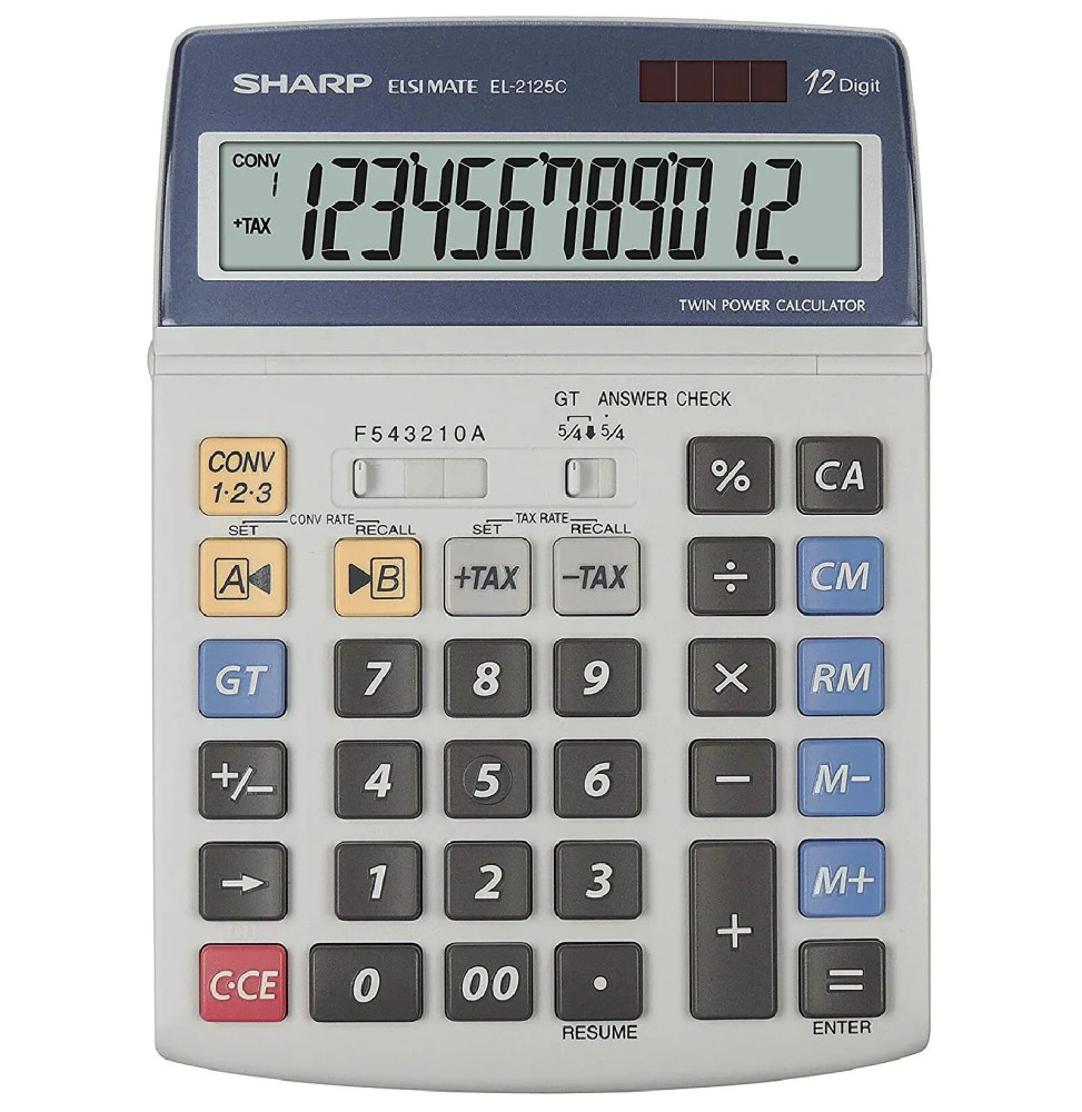 Calculatrice SHARP calculatrice de bureau EL-2125C alimentation solaire
