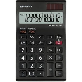 Calculatrice SHARP Calculatrice table EL-124 TWH Solaire/Pile LCD 12Chiffres