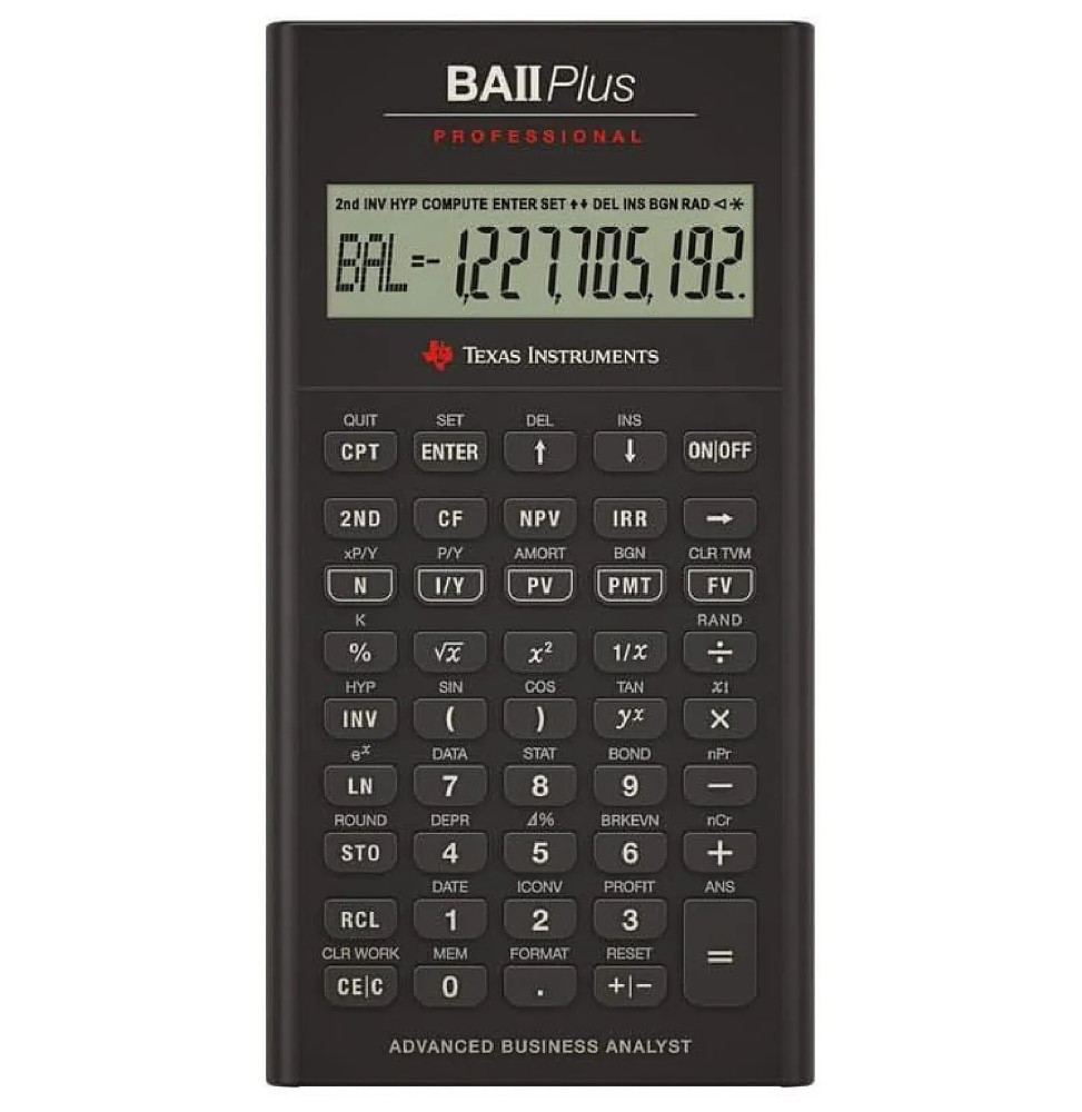 Calculatrice TEXAS INSTRUMENTS Calculatrice BA II Plus™ Professional