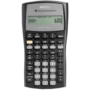 Calculatrice TEXAS INSTRUMENTS Calculatrice financière TI-BA II Plus