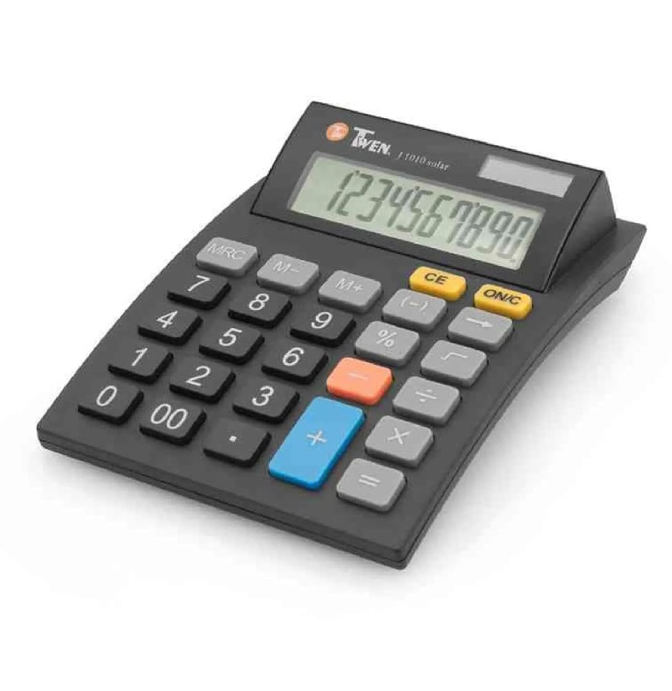 Calculatrice TRIUMPH ADLER Calculatrice de bureau TWEN J-1010 Solar Large Ecran LCD