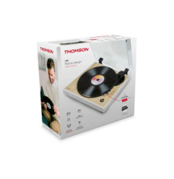 Thomson TT301 - Platine Tourne Disque Design Blanc Bois – TT301