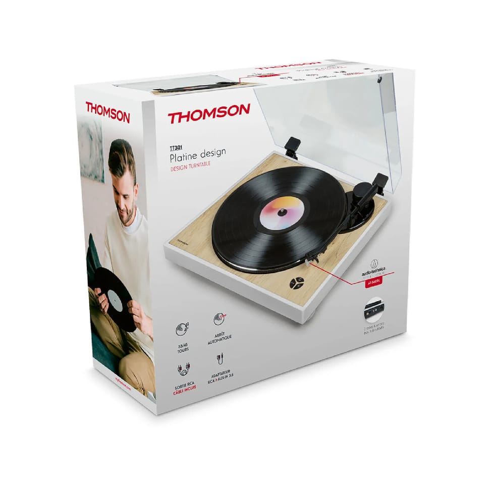 Thomson TT301 - Platine Tourne Disque Design Blanc Bois – TT301 — image 3