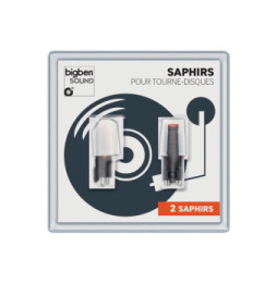 BigBen Connected Lot de 2 Kit Saphir pour Tourne Disques Rouge / Noir