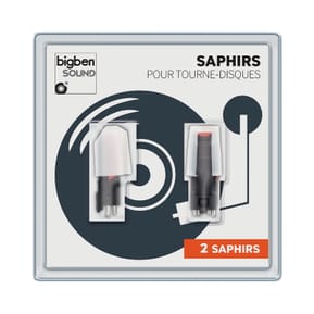 BigBen Connected Lot de 2 Kit Saphir pour Tourne Disques Rouge / Noir — image 3