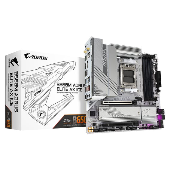 Carte mère Gigabyte B650M AORUS ELITE AX ICE