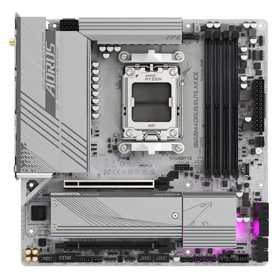 Carte mère Gigabyte B650M AORUS ELITE AX ICE — image 2