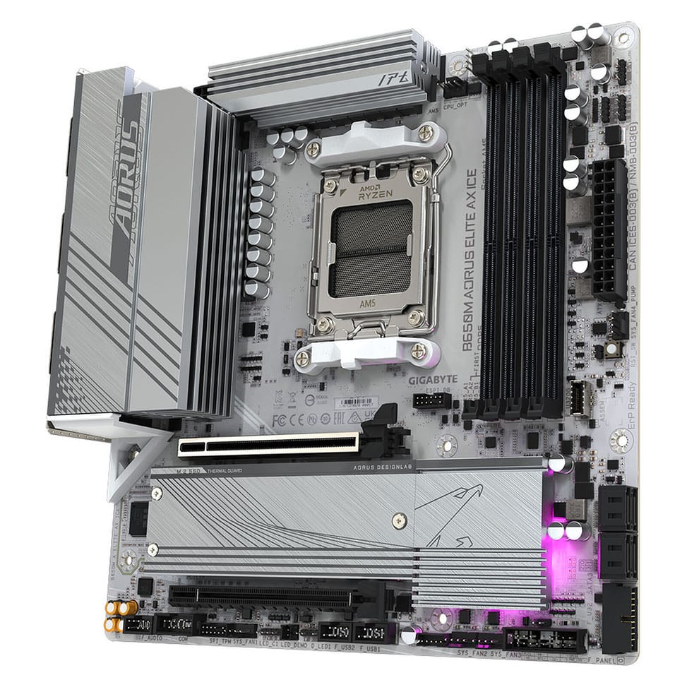 Carte mère Gigabyte B650M AORUS ELITE AX ICE — image 3