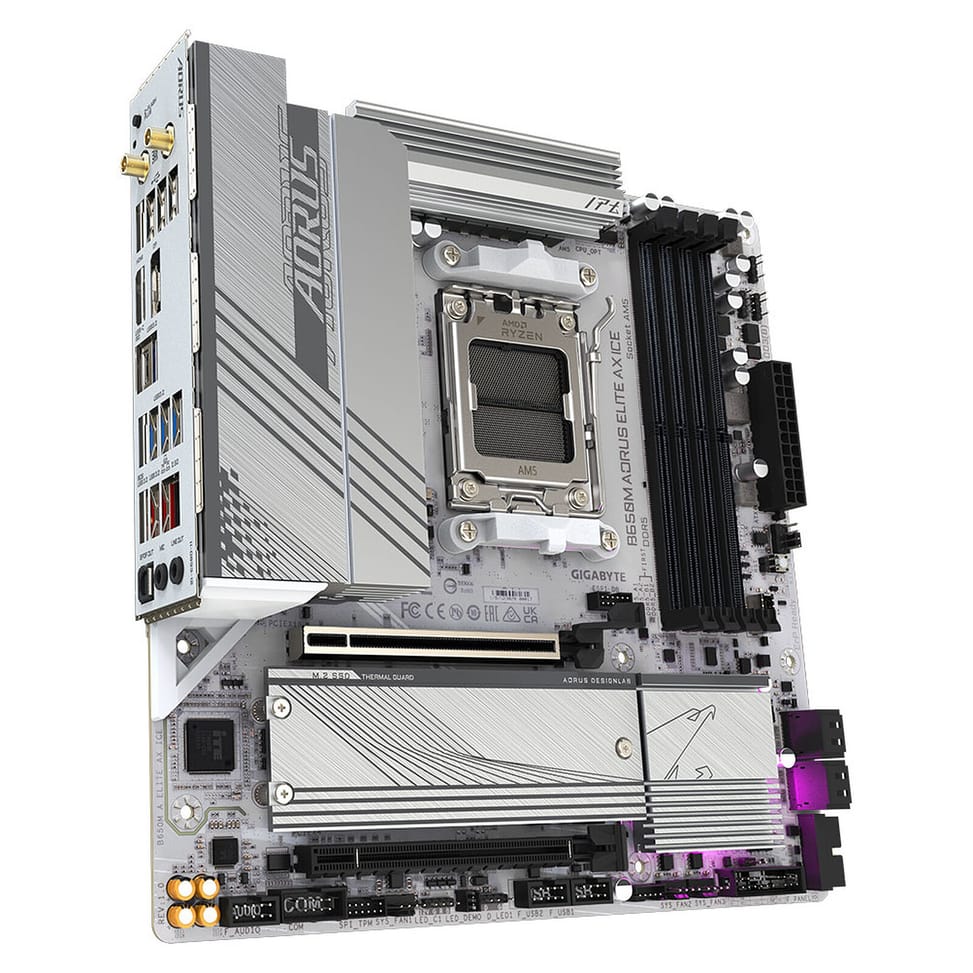 Carte mère Gigabyte B650M AORUS ELITE AX ICE — image 4