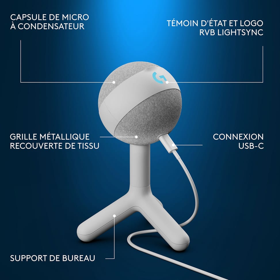 Logitech G Yeti Orb (Blanc) — image 5