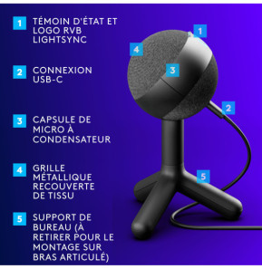 Logitech G Yeti Orb (Noir)