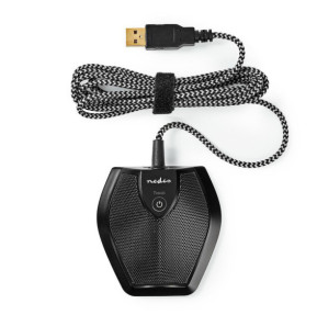 Nedis Microphone filaire de conférence avec touche mute - USB