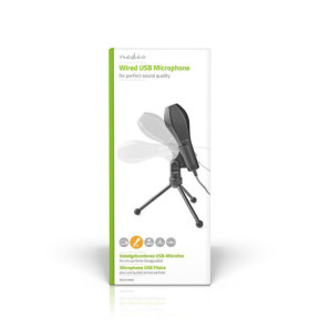 Nedis Microphone filaire double condensateur Tripod USB