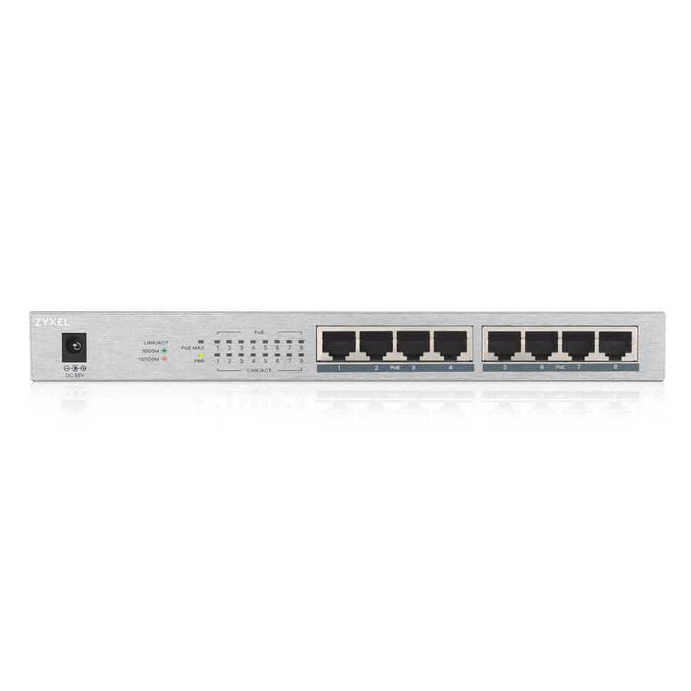 جهاز Switch غير مُدار ZyXEL GS1008HP-EU0101F — صورة 2
