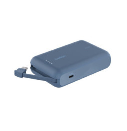 Belkin Batterie externe 10K 20W avec câble USB-C intégré (Bleu)