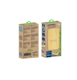 Blaupunkt - Batterie externe en bambou avec surface à induction - BLP7610-193 - Blanc / Bois