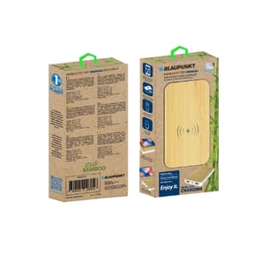 Blaupunkt - Batterie externe en bambou avec surface à induction - BLP7610-193 - Blanc / Bois — image 5