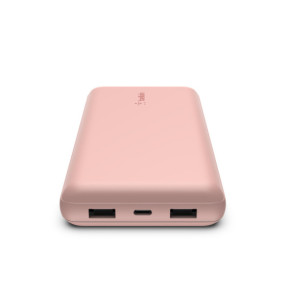 Belkin Batterie externe 20K Boost Charge avec câble USB-A vers USB-C (Rose)