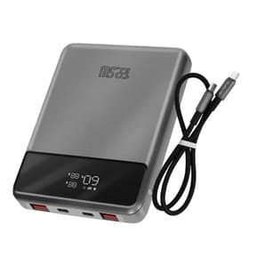 4smarts Powerbank 20000mAh 2 USB-C 100W + 2 USB 22.5W Enterprise Slim Gris Sidéral