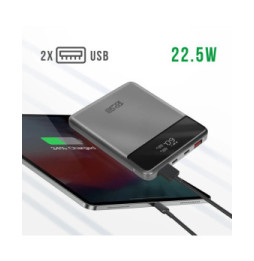 4smarts Powerbank 20000mAh 2 USB-C 100W + 2 USB 22.5W Enterprise Slim Gris Sidéral