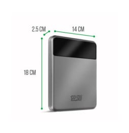 4smarts Powerbank 20000mAh 2 USB-C 100W + 2 USB 22.5W Enterprise Slim Gris Sidéral