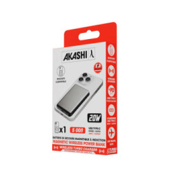 Akashi Batterie de Secours MagSafe à Induction 5000 mAh