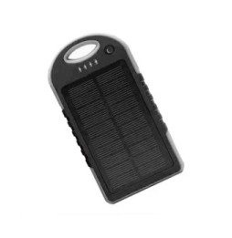 Akashi Batterie de Secours 10000 mAh Solaire Noir (ALTPBSOLAR10GR)