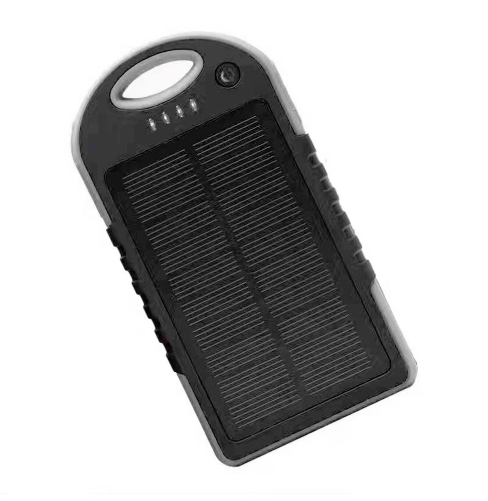 Akashi Batterie de Secours 10000 mAh Solaire Noir (ALTPBSOLAR10GR)