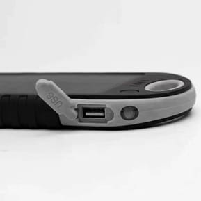 Akashi Batterie de Secours 10000 mAh Solaire Noir (ALTPBSOLAR10GR) — image 2