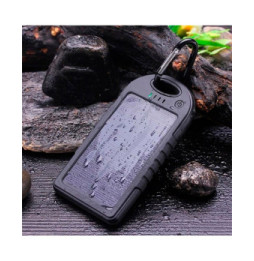 Akashi Batterie de Secours 10000 mAh Solaire Noir (ALTPBSOLAR10GR)