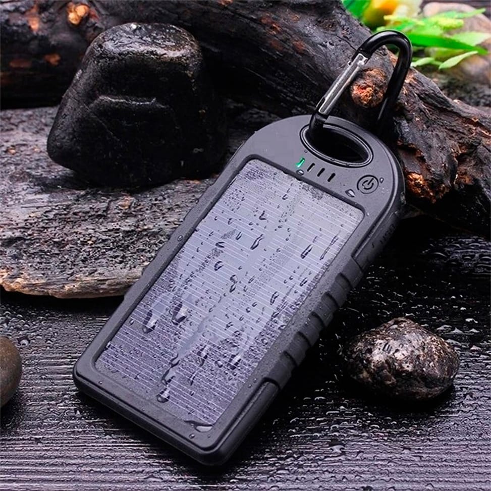 Akashi Batterie de Secours 10000 mAh Solaire Noir (ALTPBSOLAR10GR) — image 3