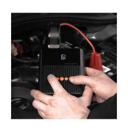 4smarts Powerbank 8800mAh Compresseur 3,8 bar et Booster batterie de voiture PitStop Noir