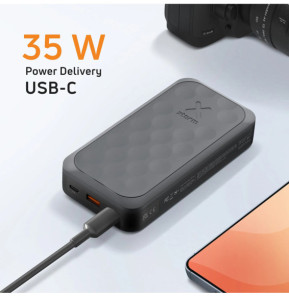 Xtorm Batterie Externe 20000mAh 35W 2x USB-C + USB-C Écran LED Compact Noir