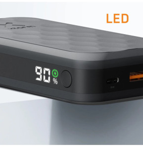 Xtorm Batterie Externe 20000mAh 35W 2x USB-C + USB-C Écran LED Compact Noir