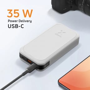 Xtorm Batterie Externe 20000mAh 35W 2x USB-C + USB-C Écran LED Compact Blanc — image 3